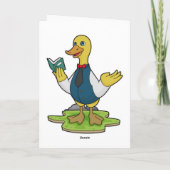Carte Canard comme enseignant avec livre (Dos)