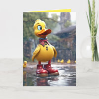 Canard D'Anniversaire En Bottes Rouges