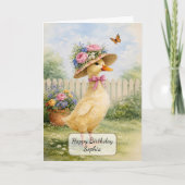 Carte Canard de jardin vintage (Devant)
