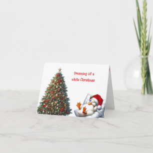 Carte Canard de Noël Pekin Animé