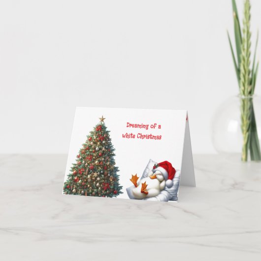 Carte Canard de Noël Pekin Animé (Devant)