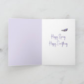 Carte Canard de Pâques dans le panier (Intérieur)