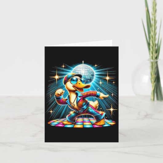 Carte Canard disco danseur esthétique (Devant)