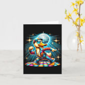 Carte Canard disco danseur esthétique (Fleur jaune)