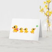 Carte Canard distrait (Fleur jaune)