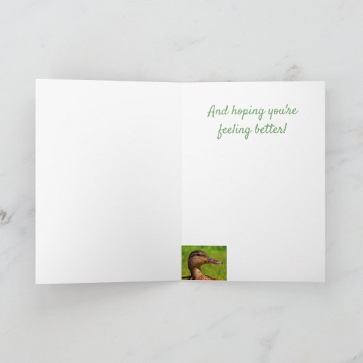 Carte Canard doux Mallard Se porte bien (Intérieur)