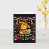 Carte Canard en caoutchouc cinco de mayo (Fleur jaune)