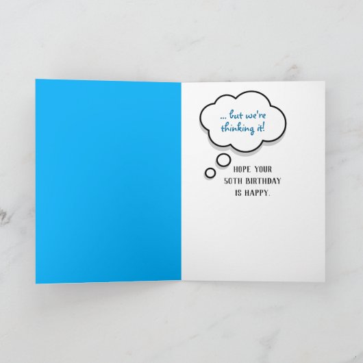 Carte Canard en caoutchouc jaune 50e Humour d'anniversai (Intérieur)