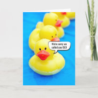 Canard en caoutchouc jaune Humour d'anniversaire