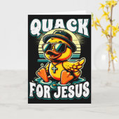 Carte Canard en caoutchouc rétro Canard en caoutchouc ch (Fleur jaune)