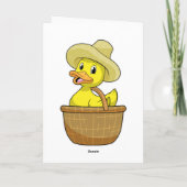 Carte Canard en fermier avec panier (Dos)