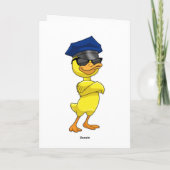 Carte Canard en policier avec casquette de police (Dos)