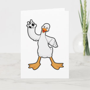 Carte Canard en tant que joueur de handball avec un ball