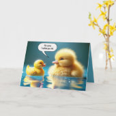 Carte Canard Jaune avec un canard en caoutchouc (Fleur jaune)