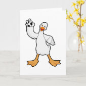 Carte Canard joueur de handball avec Handball (Fleur jaune)