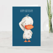 Carte Canard militaire mignon saluant l'anniversaire (Devant)