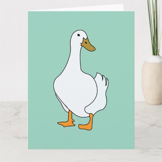Carte Canard Oiseau Blanc Canard (Devant)