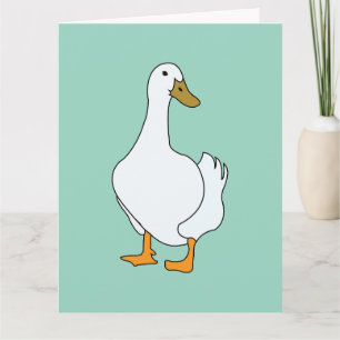 Carte Canard Oiseau Blanc Canard