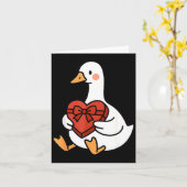 Carte Canard Préparé Drôle Juste Oie Saint-Valentin Amou (Fleur jaune)