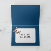 Carte Canards colverts d'anniversaire volant au-dessus d (Intérieur)