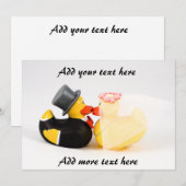 Carte Canards de mariage (Devant / Derrière)