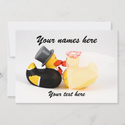 Carte Canards de mariage (Devant)