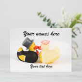 Carte Canards de mariage (Debout devant)