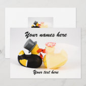 Carte Canards de mariage (Devant / Derrière)