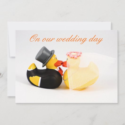 Carte Canards de mariage (Devant)