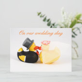 Carte Canards de mariage (Debout devant)