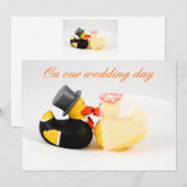 Carte Canards de mariage (Devant / Derrière)
