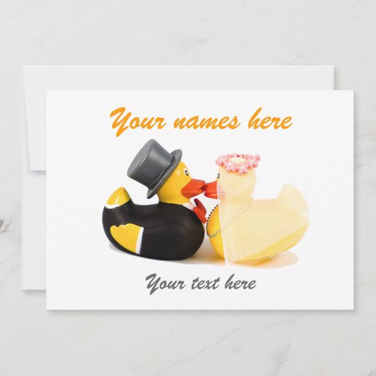 Carte Canards de mariage (Devant)