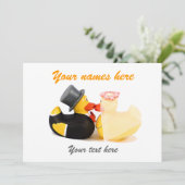 Carte Canards de mariage (Debout devant)