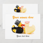 Carte Canards de mariage (Devant / Derrière)