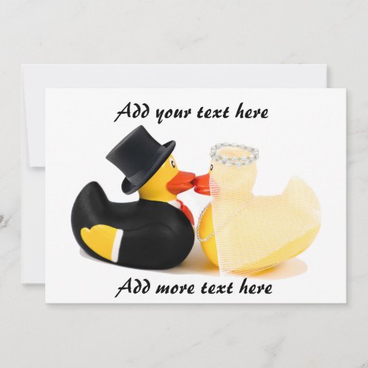 Carte Canards de mariage 2 (Devant)