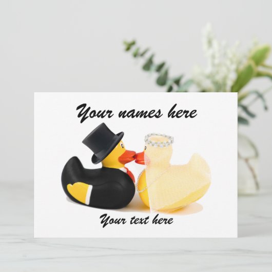 Carte Canards de mariage 2 (Debout devant)