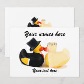 Carte Canards de mariage 3 (Devant / Derrière)