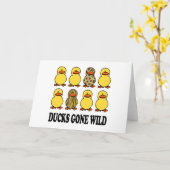 Carte Canards Devenus Fous (Fleur jaune)