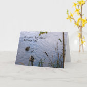 Carte Canards en bois de joyeux anniversaire (Fleur jaune)