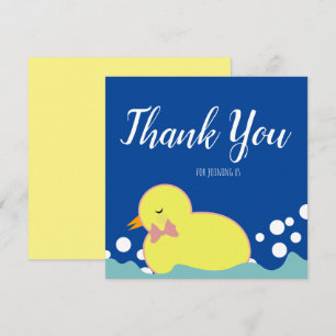 Carte Canards en caoutchouc modernes Merci de Baby showe