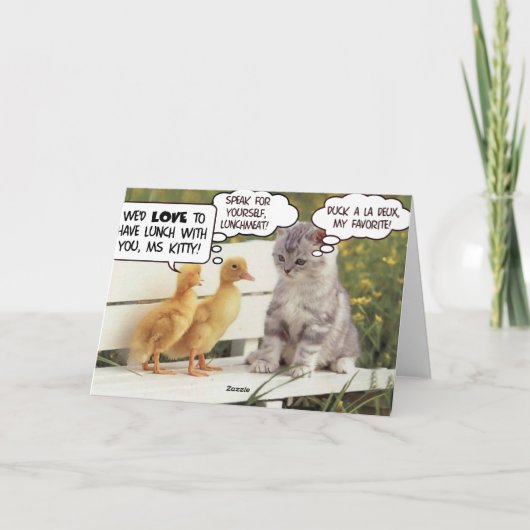 Carte Canards et chaton (Dos)