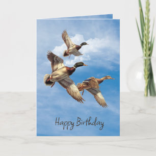 Carte Canards Mallard Anniversaire Dans Le Ciel