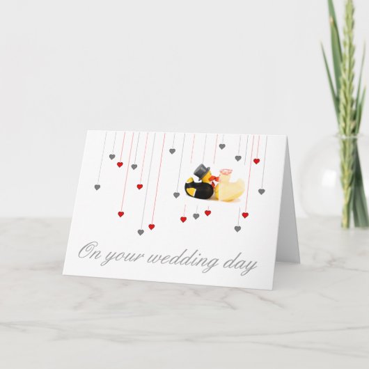 Carte canards mariages (Devant)
