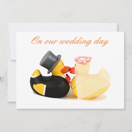 Carte canards mariages (Devant)