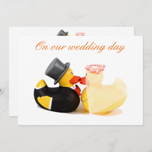 Carte canards mariages (Devant / Derrière)