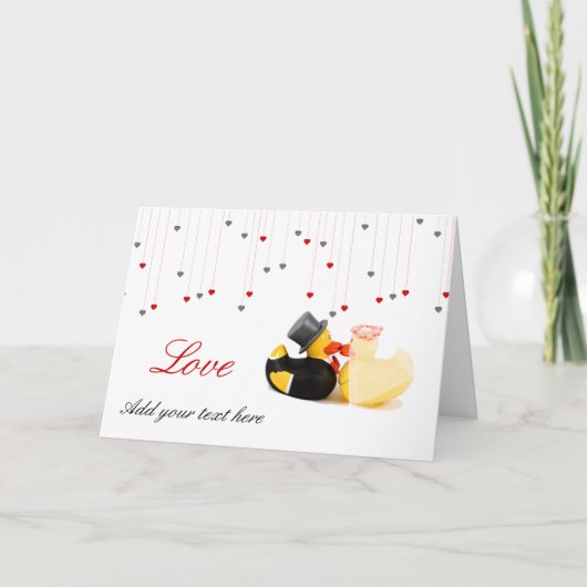 Carte canards mariages (Devant)