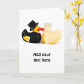 Carte Canards mariages 2 (Fleur jaune)