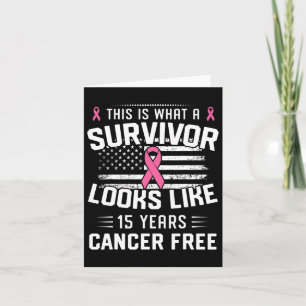 Carte Cancer 15 Ans Survivant D'Être Cancer Du Sein Pour