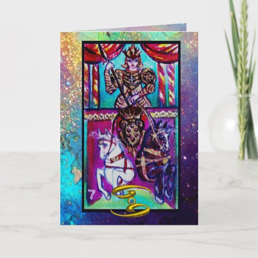 CARTE CANCER, CHARIOT, ASTROLOGIE TAROTE ZODIAC ANNIVERS (Devant)