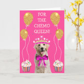 Carte Cancer Chemo Support Cute Dog (Fleur jaune)